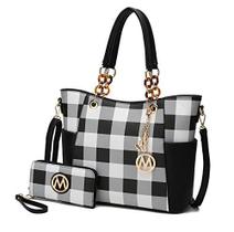 Conjunto de sacola MKF para mulheres, bolsa tipo carteira, n