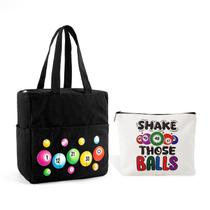 Conjunto de sacolas de bingo YTDYQFLZH Bolsa de bingo com zíper e bolsa de maquiagem