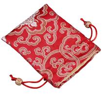 Conjunto de sacolas de presente com cordão de brocado vintage para joias, 10 unidades