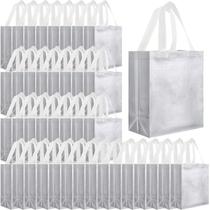 Conjunto de sacolas de presente Eccliy de 80 peças, sacola reutilizável brilhante com alças, sacolas de compras para casamento, Halloween, Ação de Graças e Natal (média, prateada) Conjunto de sacolas de presente Eccliy de 80 peças, sacola reutilizável brilhante com alças, sacolas de compras para casamento, Halloween, Ação de Graças e Natal (média, prateada)