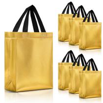 Conjunto de sacolas de presente Nush Nush Shiny Gold, reutilizável, pacote com 30 unidades, médio