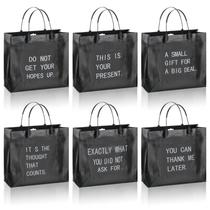 Conjunto de sacolas de presente Tudomro Funny Black reutilizável 12 unidades 25x23x10cm Conjunto de sacolas de presente Tudomro Funny Black reutilizável 12 unidades 25x23x10cm