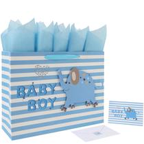 Conjunto de Sacolas de Presente wishinside 42 cm Design Elefante Azul Conjunto de Sacolas de Presente wishinside 42 cm Design Elefante Azul
