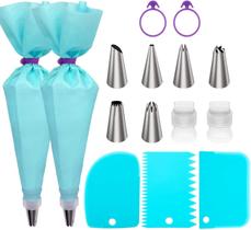 Conjunto de sacos de confeitar e pontas de silicone reutilizável Plateau ELK Conjunto de sacos de confeitar e pontas de silicone reutilizável Plateau ELK