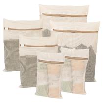 Conjunto de sacos de roupa suja NAHADS Durable Cotton Mesh, 6 peças