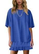 Conjunto de saia de duas peças Panadila feminino casual jeans azul XS Conjunto de saia de duas peças Panadila feminino casual jeans azul XS