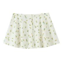 Conjunto De Saia De Verão Com Estampa De Limão Em Duas Peças Casual Para Mulheres Top De Alças Mini