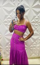 Conjunto de saia e croped