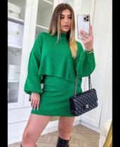 Conjunto de saia e croppeds em modal