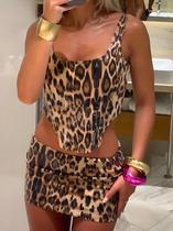 Conjunto De Saia Halter De Verão Para Meninas Em Fibra De Leite Estilo High Street K24S49690 Vestido