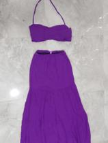 Conjunto de saia longa com 3 nós