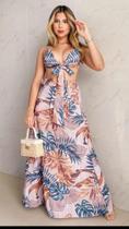 Conjunto de saia longa com croped