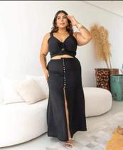 Conjunto de Saia Longa Plus Size Conjunto de Saia Longa Plus Size
