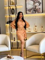 Conjunto de saia rendado