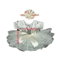 Conjunto De Saia Tutu Com Laço E Flores Para Bebês Meninas Recém-Nascidas, Fantasias Para