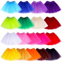 Conjunto de saia tutu Hoemwarm, 18 peças para meninas, 3 camadas, multicolorido
