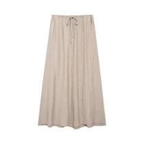 Conjunto De Saias Femininas De Verão, Sem Mangas, Decote Em V, Com Renda, Saia Longa Plissada,