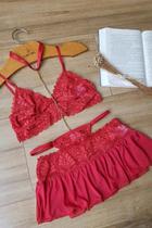 Conjunto de Sainha em Tule e Renda + Coleira de Corrente Conjunto de Sainha em Tule e Renda + Coleira de Corrente