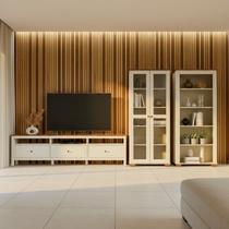 Conjunto de Sala 3 Peças Rack, Estante e Cristaleira Madeira Maciça Ananda CabeCasa MadeiraOriginals Conjunto de Sala 3 Peças Rack, Estante e Cristaleira Madeira Maciça Ananda CabeCasa MadeiraOriginals