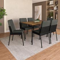 Conjunto de Sala de Jantar 6 Cadeiras Savona Carraro Freijó Preto Conjunto de Sala de Jantar 6 Cadeiras Savona Carraro Freijó Preto