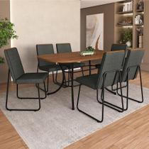 Conjunto de Sala de Jantar 6 Cadeiras Solare Carraro Freijó Preto Conjunto de Sala de Jantar 6 Cadeiras Solare Carraro Freijó Preto