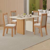 Conjunto de Sala de Jantar Analice 1,20 com 4 Cadeiras 100 MDF Conjunto de Sala de Jantar Analice 1,20 com 4 Cadeiras 100 MDF