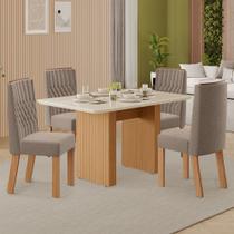 Conjunto de Sala de Jantar Brescia 1,20 com 4 Cadeiras Dior 100 MDF Conjunto de Sala de Jantar Brescia 1,20 com 4 Cadeiras Dior 100 MDF