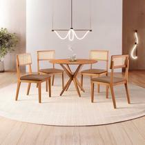 Conjunto de Sala de Jantar Mesa 100cm com 4 Cadeiras Ava Conjunto de Sala de Jantar Mesa 100cm com 4 Cadeiras Ava