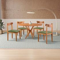 Conjunto de Sala de Jantar Mesa 120cm com 4 Cadeiras Aurora