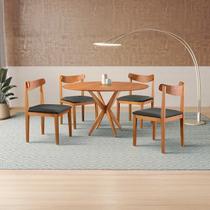 Conjunto de Sala de Jantar Mesa 120cm com 4 Cadeiras Aurora
