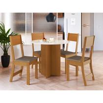 Conjunto de Sala de Jantar Mesa e 4 Cadeiras Alice Indekes Conjunto de Sala de Jantar Mesa e 4 Cadeiras Alice Indekes