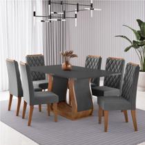 Conjunto De Sala De Jantar Mesa Veneto 1,60m 6 Cadeiras Conjunto De Sala De Jantar Mesa Veneto 1,60m 6 Cadeiras