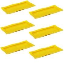 Conjunto De Saladeira Moove Rasa Vemplast G 3L 6Un Amarelo