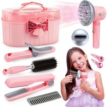 Conjunto de salão de cabeleireiro Toy Choi com secador de cabelo para meninas Conjunto de salão de cabeleireiro Toy Choi com secador de cabelo para meninas
