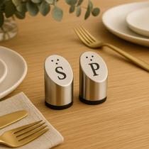 Conjunto de Saleiro e Pimenteiro Elegance Aço Inox