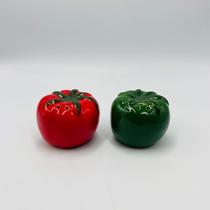 Conjunto de Saleiro e Pimenteiro Tomate 6x6cm- Scalla