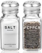 Conjunto de Saleiros e Pimenteiros de Vidro Brighter Barns em Aço Inoxidável Conjunto de Saleiros e Pimenteiros de Vidro Brighter Barns em Aço Inoxidável