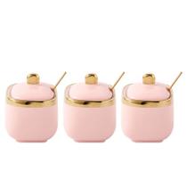 Conjunto de saleiros Sugar Bowl Nordic Light Pink Ceramic