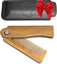 Conjunto de sândalo verde dobrável Viking Revolution Beard Comb 2