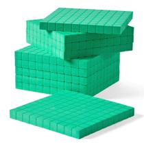 Conjunto de sapatilhas de espuma verde Hand2mind Base Ten Blocks (conjunto de 10)