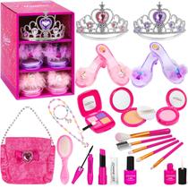Conjunto de sapatos e maquiagem Princess Dress Up para meninas de 3 a 6 anos