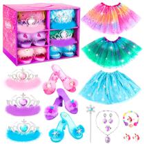 Conjunto de sapatos Princess Dress Up HAMSILY com joias para meninas de 3 a 6 anos