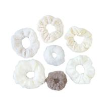 Conjunto De Scrunchies De Cabelo De Pelúcia Elásticos Para Mulheres, Laços De Cabelo Versáteis E Conjunto De Scrunchies De Cabelo De Pelúcia Elásticos Para Mulheres, Laços De Cabelo Versáteis E