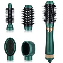 Conjunto de secador de cabelo e escova Necmuaih Retro Green Ceramic 4 em 1