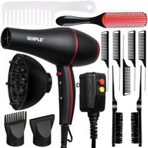 Conjunto de secador de cabelo Lockmio Ionic 1800W com 13 acessórios Conjunto de secador de cabelo Lockmio Ionic 1800W com 13 acessórios