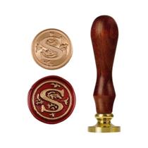 Conjunto De Selos De Cera Com 26 Letras A-Z Com Cabo De Madeira Para Envelope, Cartão De Convite,