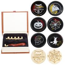 Conjunto de selos de cera SWANGSA Halloween Vintage 6 selos Conjunto de selos de cera SWANGSA Halloween Vintage 6 selos