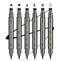 Conjunto de selos de delineador SUMEITANG, 6 peças, preto, impermeável, à prova de manchas Conjunto de selos de delineador SUMEITANG, 6 peças, preto, impermeável, à prova de manchas