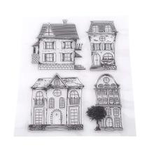 Conjunto de selos Walfront Acrylic Blocks, carimbos de borracha de Natal