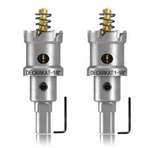 Conjunto de serras de furo DECKRKAT de carboneto de tungstênio de 28 mm para metal duro Conjunto de serras de furo DECKRKAT de carboneto de tungstênio de 28 mm para metal duro